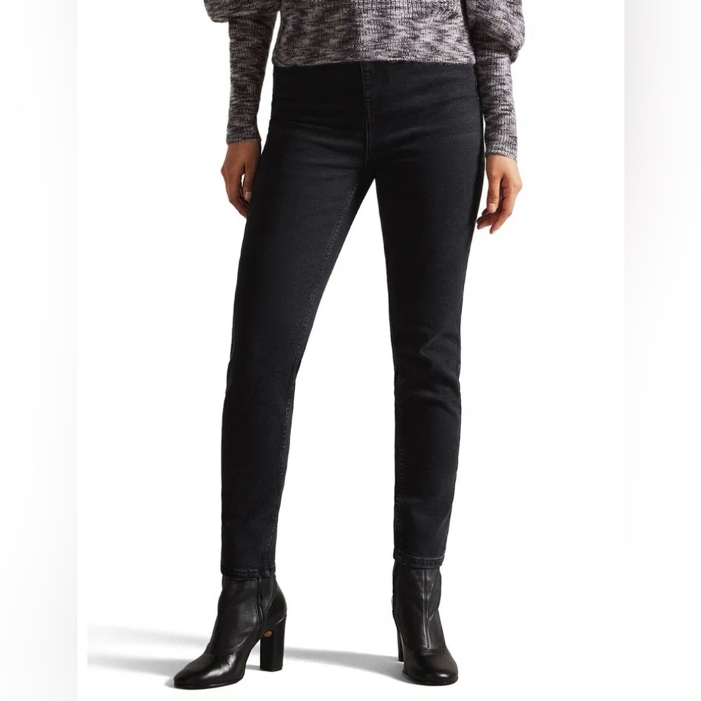 NWT Ted Baker London High Rise Skinny Jean Washed Black Size 26